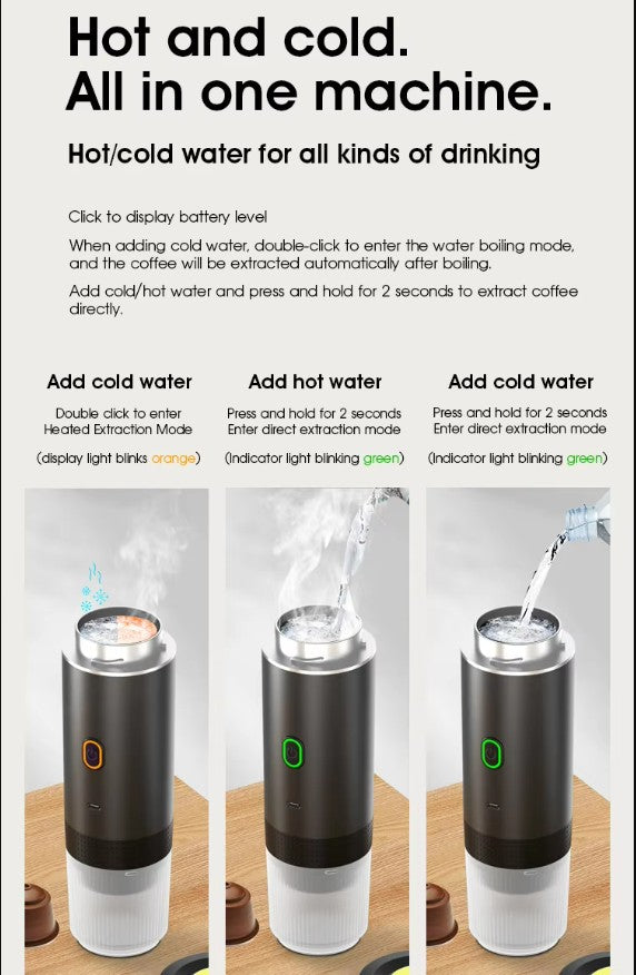 Portable Capsule Coffee Machine - White_3